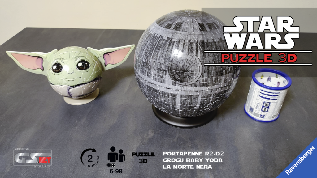 Ravensburger Puzzle 3D 2023 r2d2 Grogu Morte Nera