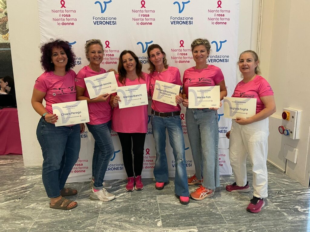 Gigliola con altre Pink Ambassador per la Fondazione Veronesi Team Como