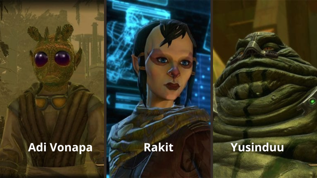 I nuovi personaggi che incontreremo su Hutta Update 7.5 Star Wars The Old Republic aggiornamento 7.5