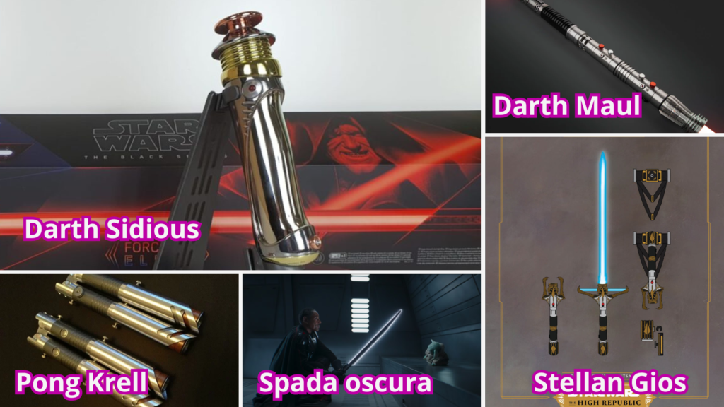 Le spade laser: la mia top 5 : Darth Sidious, Pong Krell, la Spada Oscura, Stellan Gios, Darth Maul
