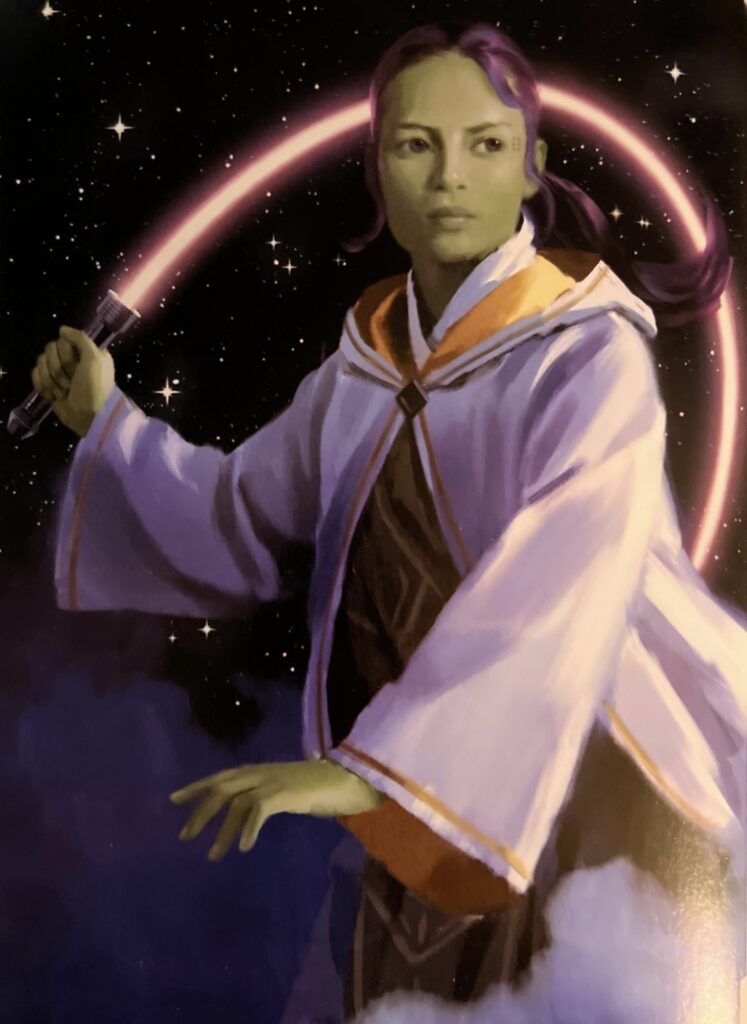 Vernestra Rwoh, uno dei personaggi principali di The Acolyte, con la sua particolare lightwhip