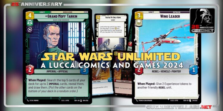 Star Wars Unilimited "Il Crepuscolo della Repubblica" gioco di carte dell'Asmodee presentato a Lucca Comics and Games 2024