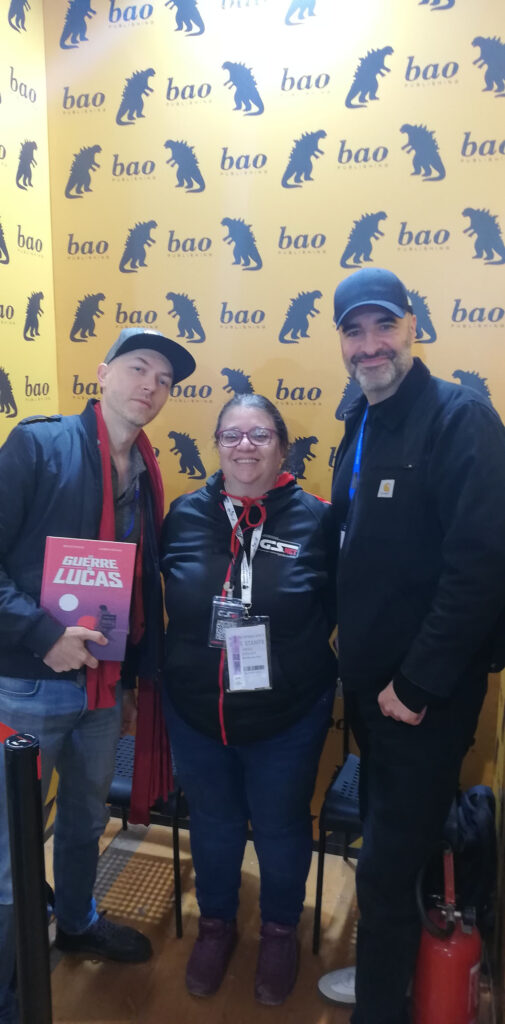 Lucca Comics and Games: Erika assieme a Renaud Roche e Laurent Hopman gli autori de "Le Guerre di Lucas"