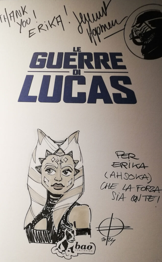 Lucca Comics and Games: la dedica sul libro "Le Guerre di Lucas"