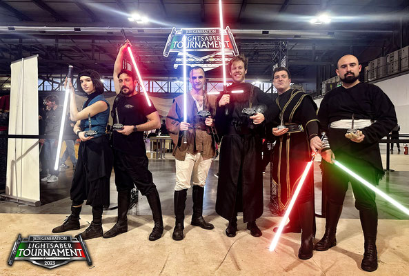 La squadra di Lightsaber Tournament alla Milano Games Week